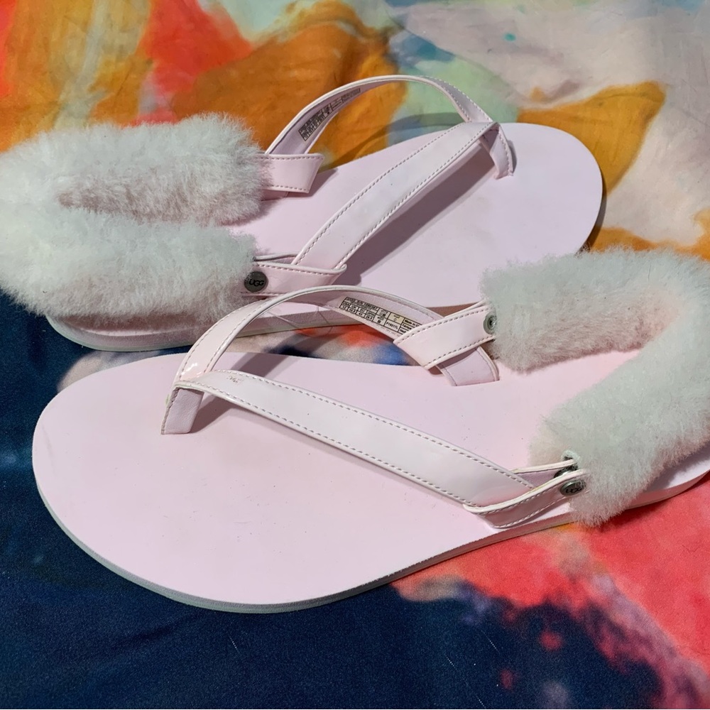 Baby Pink UGG Laalaa Flat Sling Back Sandals